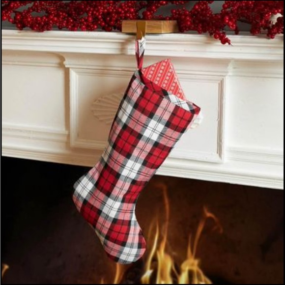 Red Tartan Plaid Christmas Stocking, 20", by Holiday Time - Picture 3 of 10